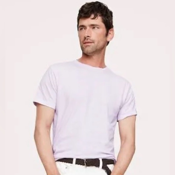 Banana Republic Other - Banana Republic Soft Wash Heathered Lilac S/S Crewneck Cotton Tee Size Med